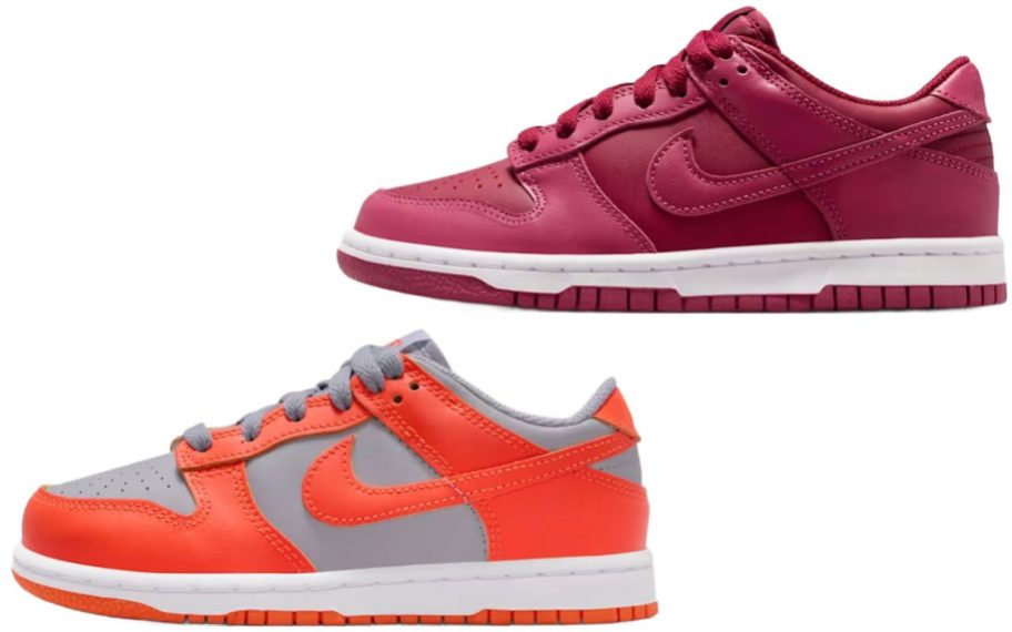 Stock images of two Nike kids shoes