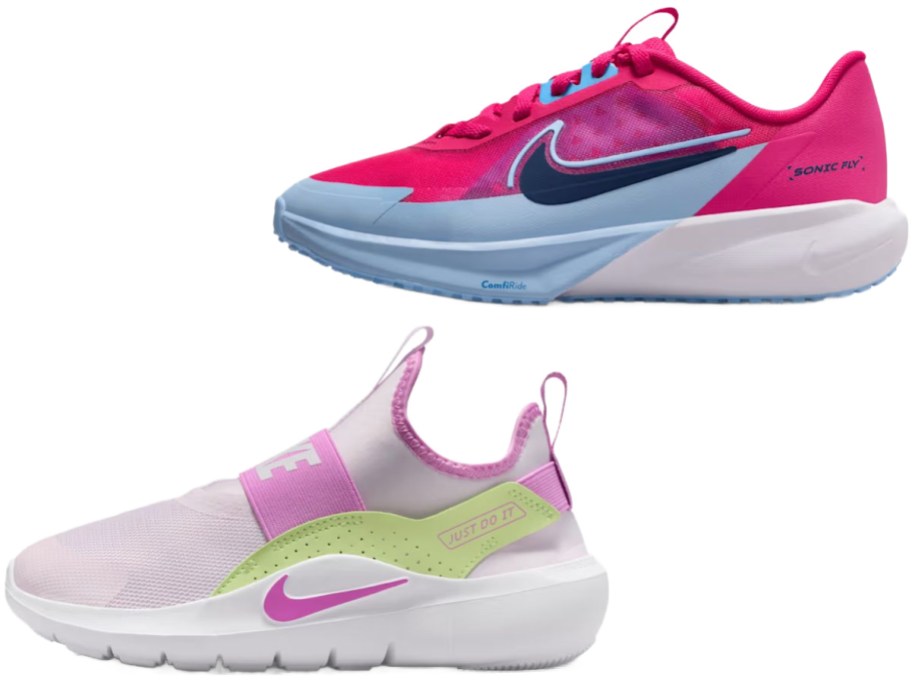 stock images of two nike kids shoes