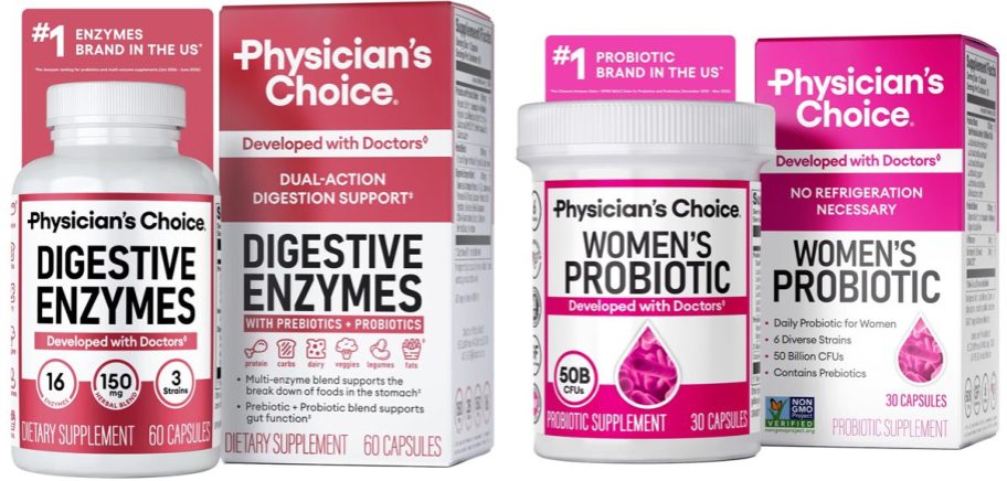 Physician's Choice Digestive Enzymes 60-Count and Physician's Choice Probiotics for Women 30-Count