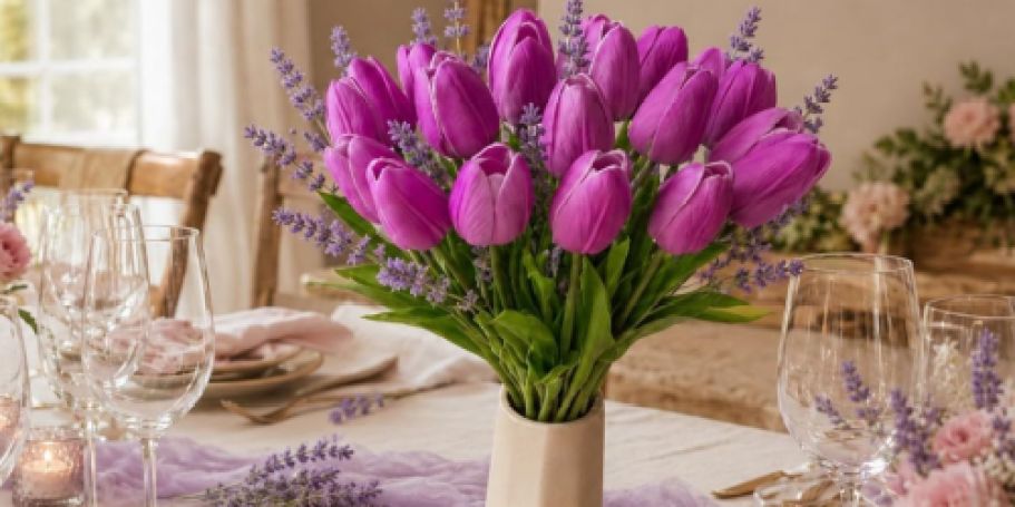 Artificial Tulips 20-Piece Set Just $9.99 on Amazon (Reg. $20)