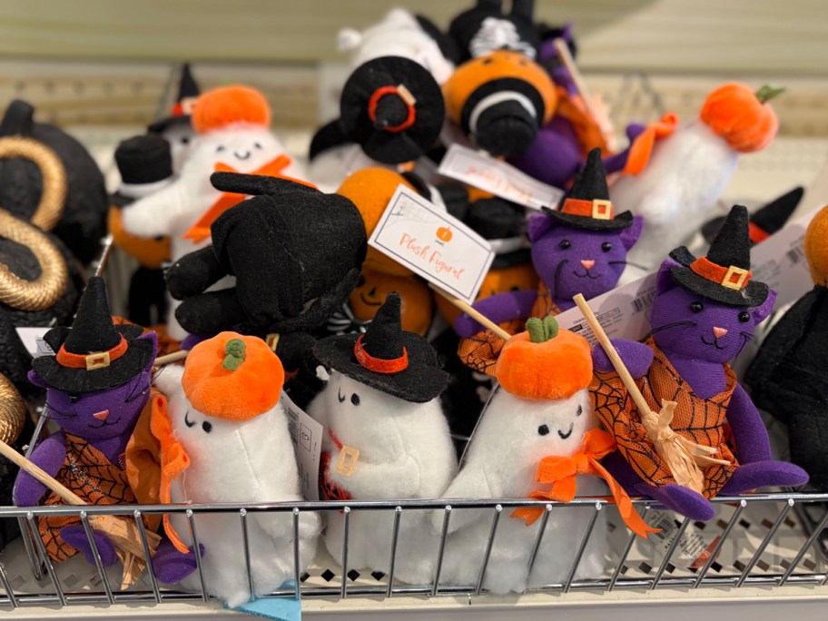 Plush Figural Cat, Ghost, Witch