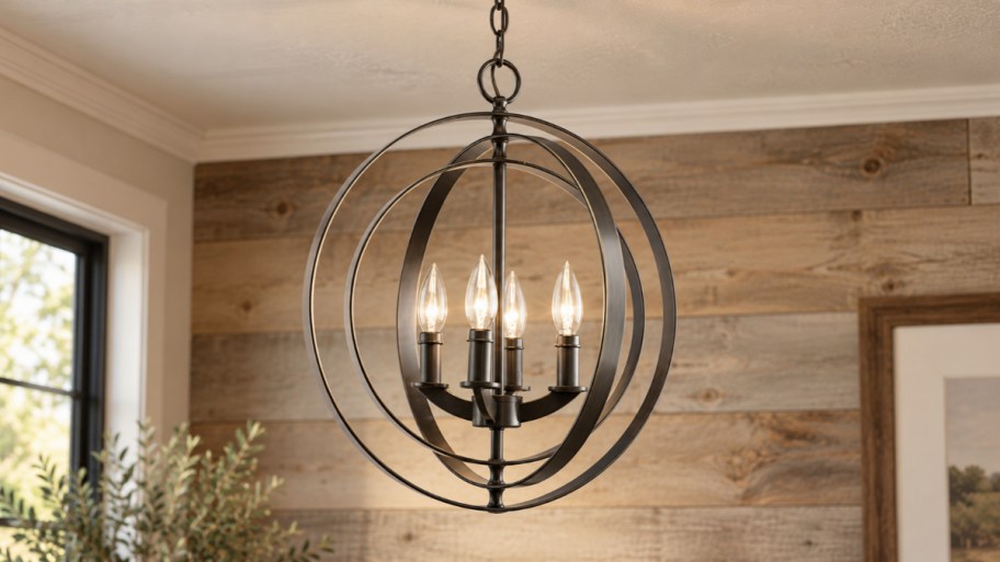 round 4 light pendant fixture