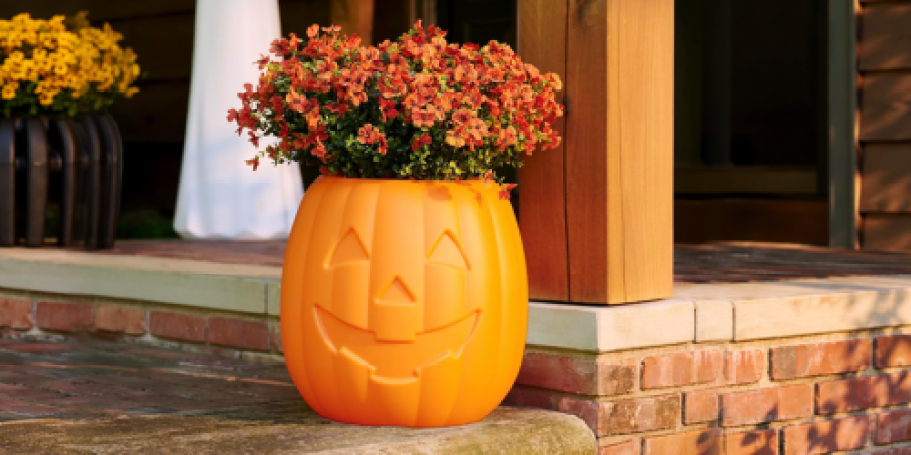 These Spooky Step2 Halloween Planters Are Available on Amazon (The Pumpkin One Has TWO Sides!)