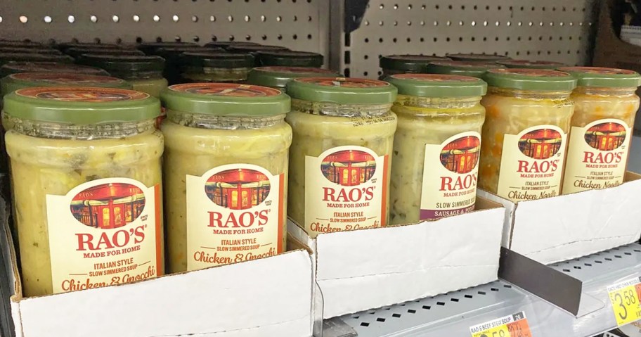 rao's jarred soups on walmart shelf