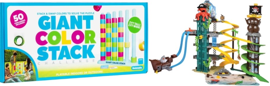 stacking game and race track play set