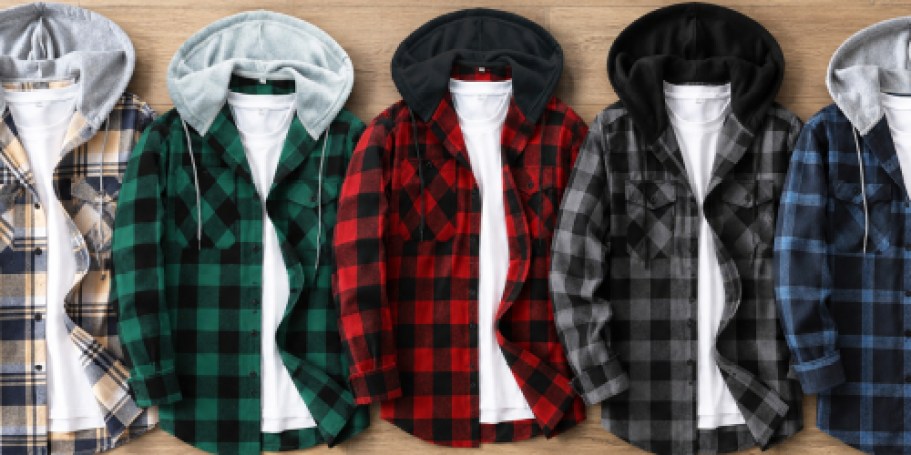 Men’s Flannel Hoodies 5-Pack Just $29.99 Shipped on Amazon (Only $6 Each!)
