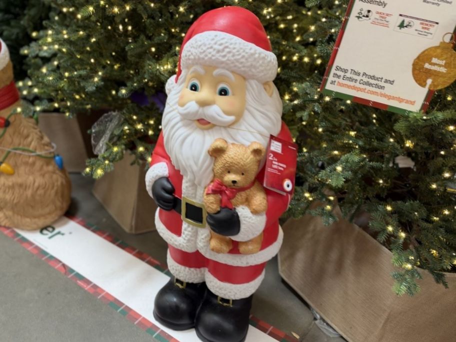 Santa outside blow mold