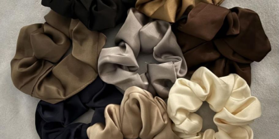 Satin Hair Scrunchies 8-Pack Just $4 on Amazon