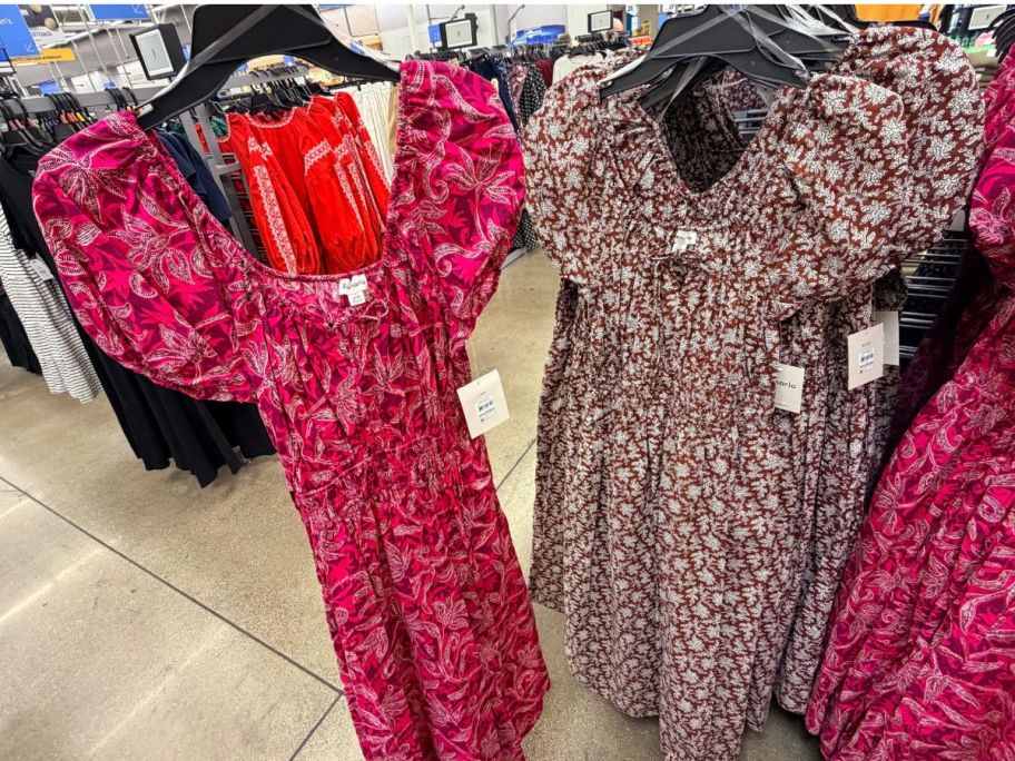 Scenario Smocked Cap Sleeve Dresses in store