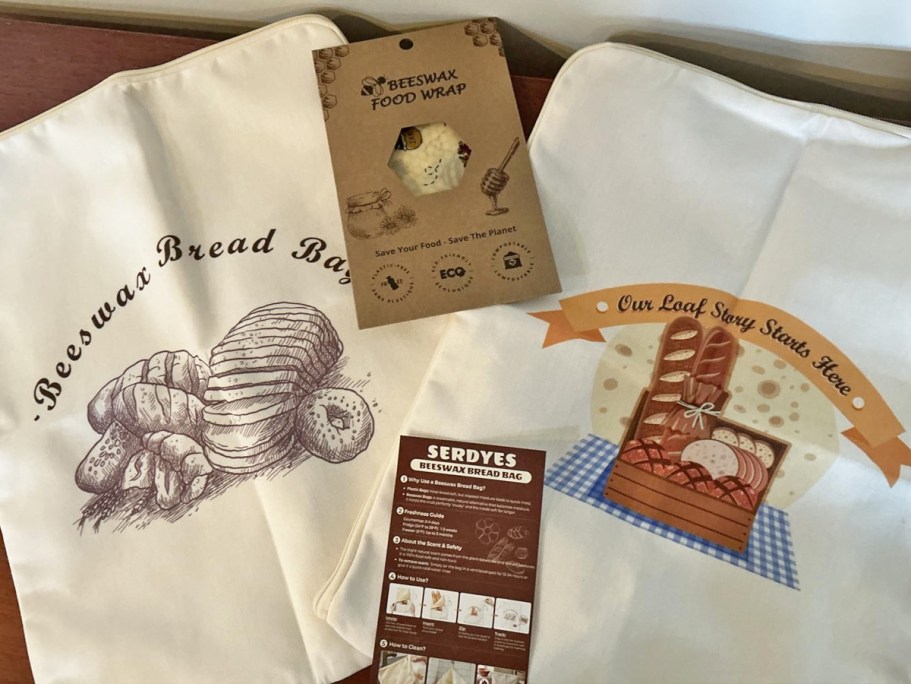 Reusable Beeswax Bread Bags & Food Wrap Set Just $9.99 on Amazon (Reg. $30)