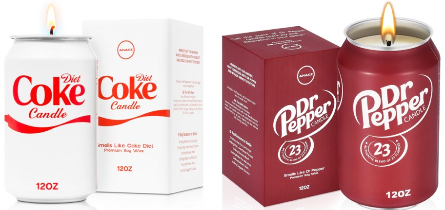 diet coke and dr pepper candles