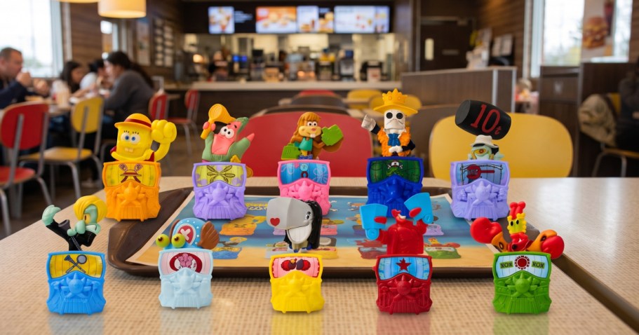 NEW McDonald’s SpongeBob SquarePants x One Piece Happy Meal Toys Drop 9/15