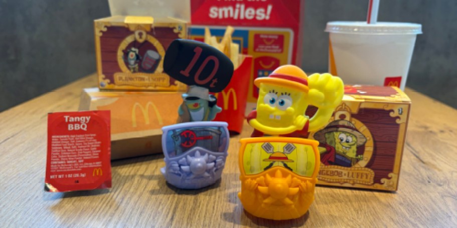 NEW McDonald’s SpongeBob SquarePants x One Piece Happy Meal Toys Available NOW