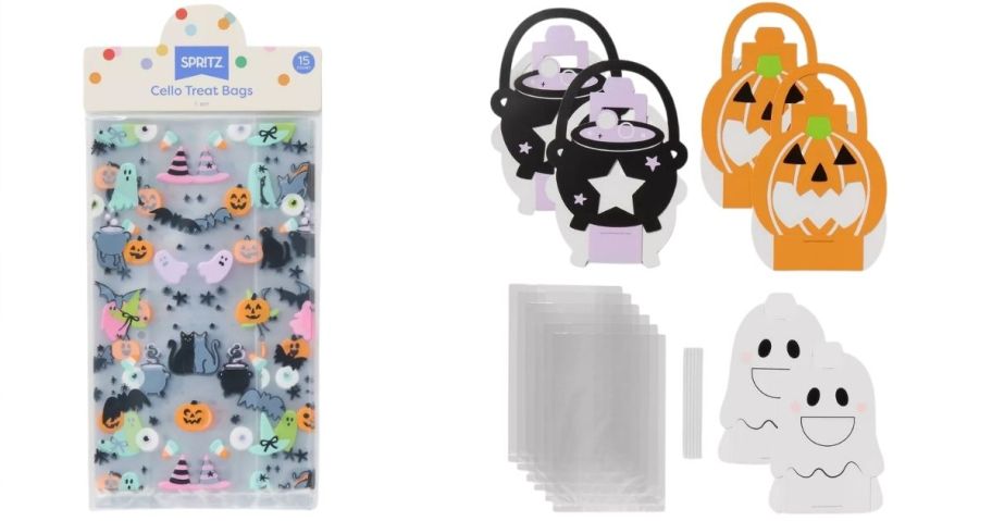 Spritz Halloween Icon Cello Treat Bags 15-Count and Character Cello Treat Bags 6-Count