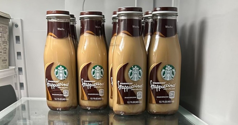 starbucks frapps in a fridge
