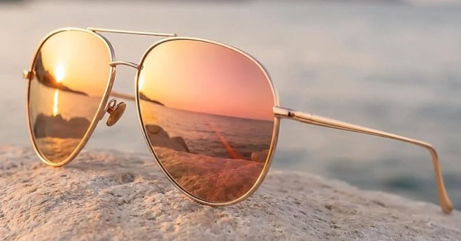 Oversized Women&rsquo;s Polarized Aviator Sunglasses Only $6.62 on Amazon