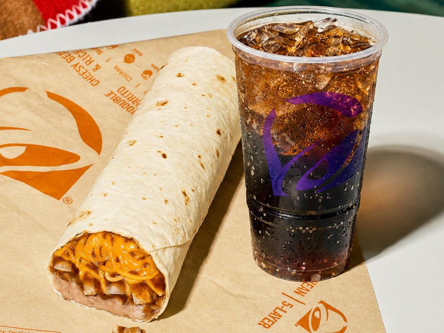 Score a $1 Taco Bell Bean Burrito & Drink Bundle at 5PM ET (Today Only)