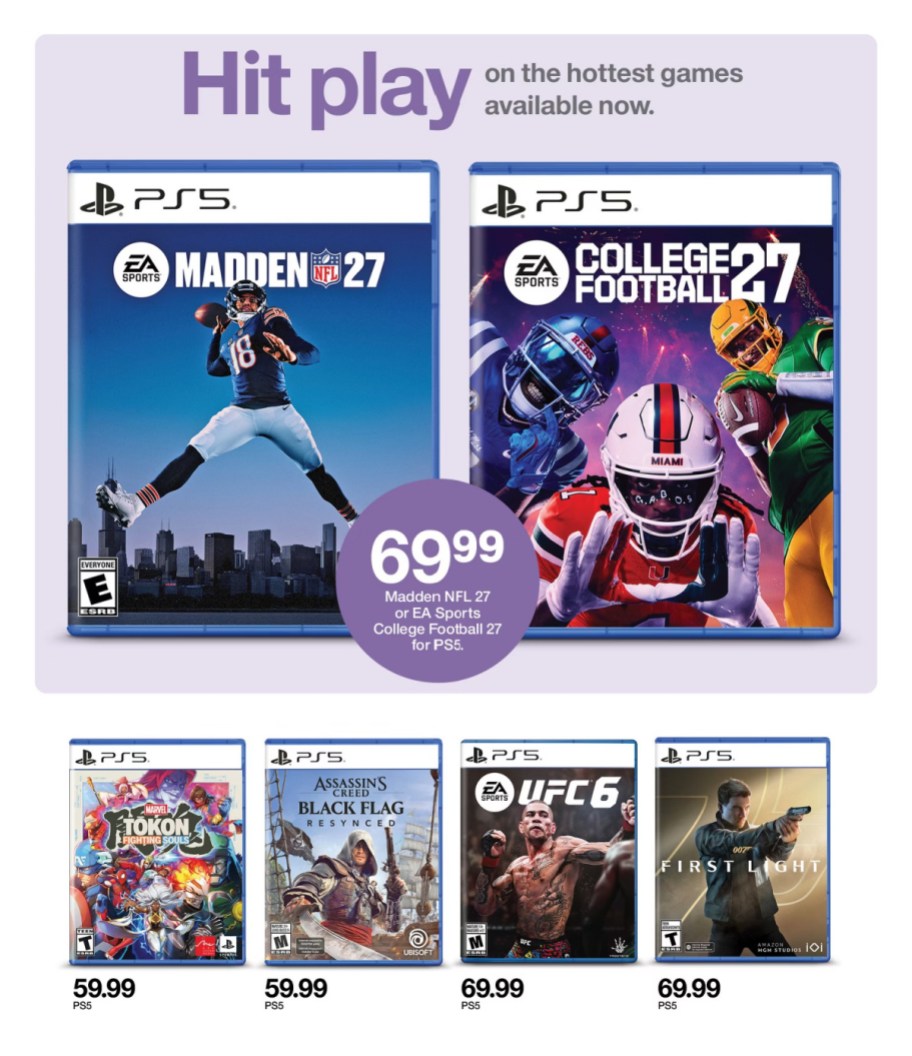 page from Target ad