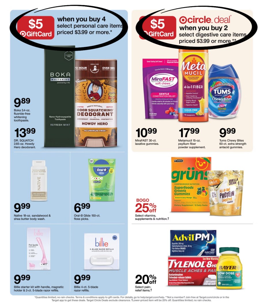 page from Target ad