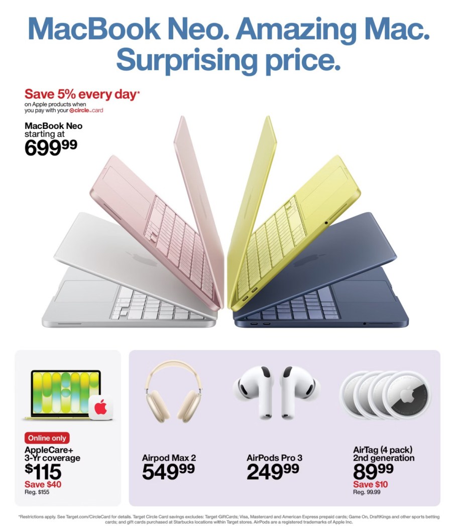 page from Target ad