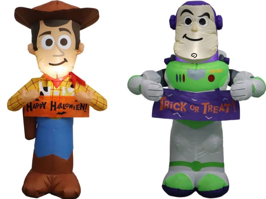 Stock images of Woody and Buzz Lightyear Halloween Inflatables