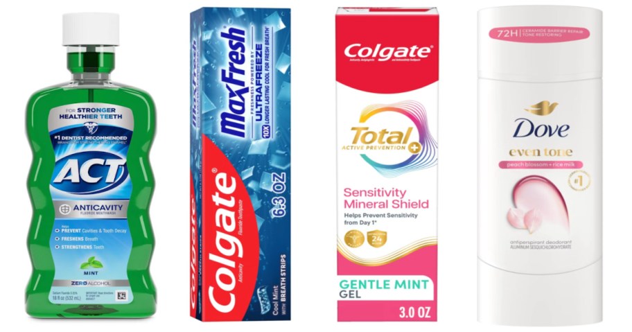 oral care products and deodorant