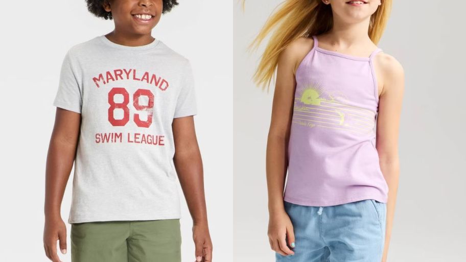 Boy and girl target kids tops 