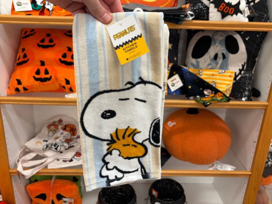 The Big One Peanuts Snoopy Kitchen Towel 2-Pack in hand in store