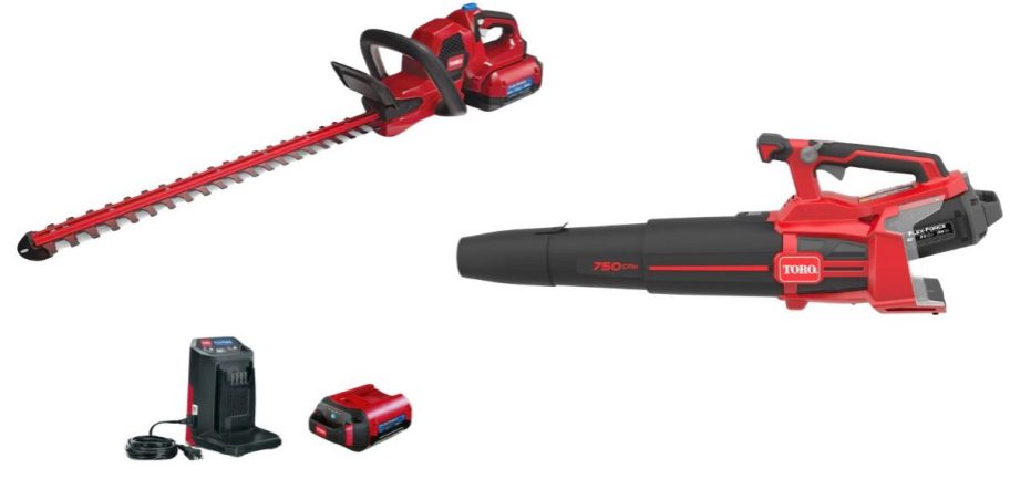 Toro Flex-Force 60V Max 24 Battery Hedge Trimmer and leaf blower
