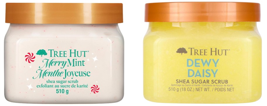 two jars of tree hut sugar scrubs