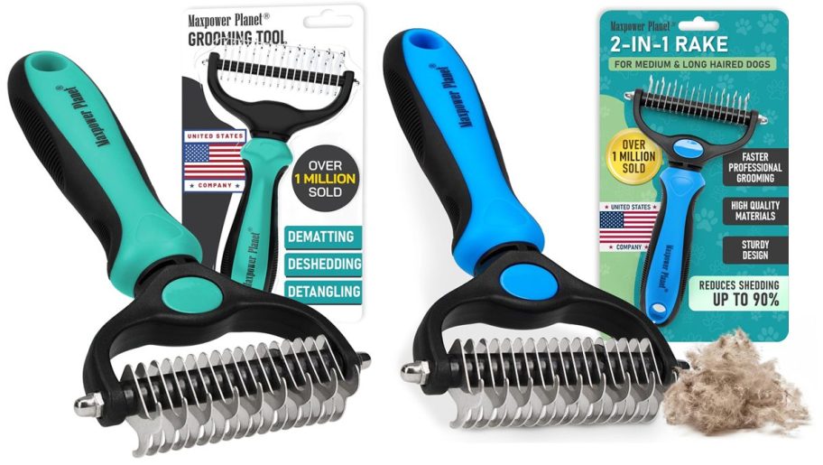 Two Maxpower Dog Grooming Brushes