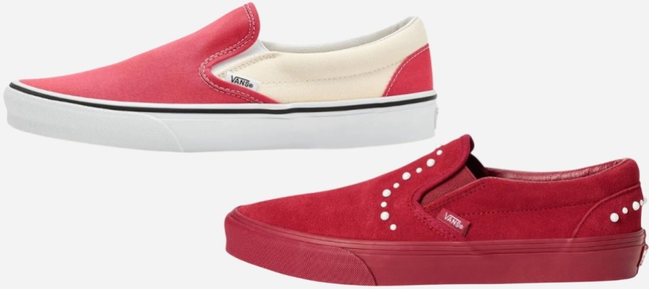 two slip on sneakers