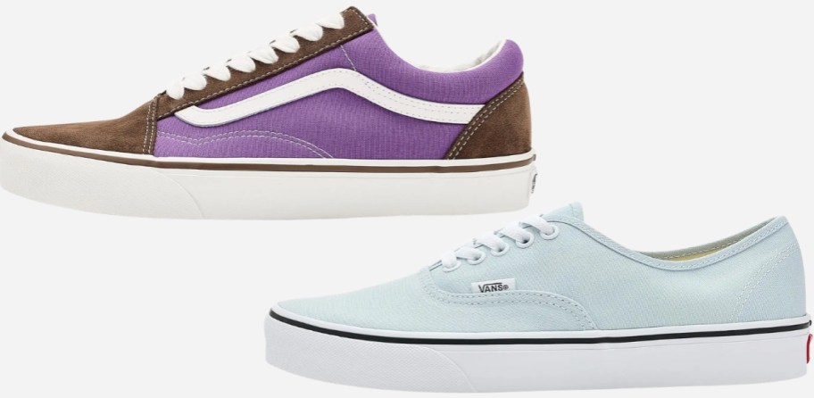 two lace up sneakers