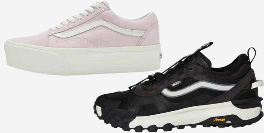 two lace up sneakers