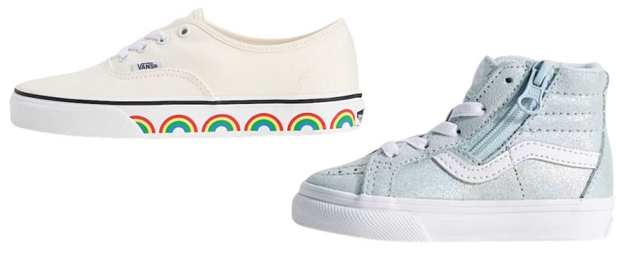 Vans kids and toddlers in white and blue