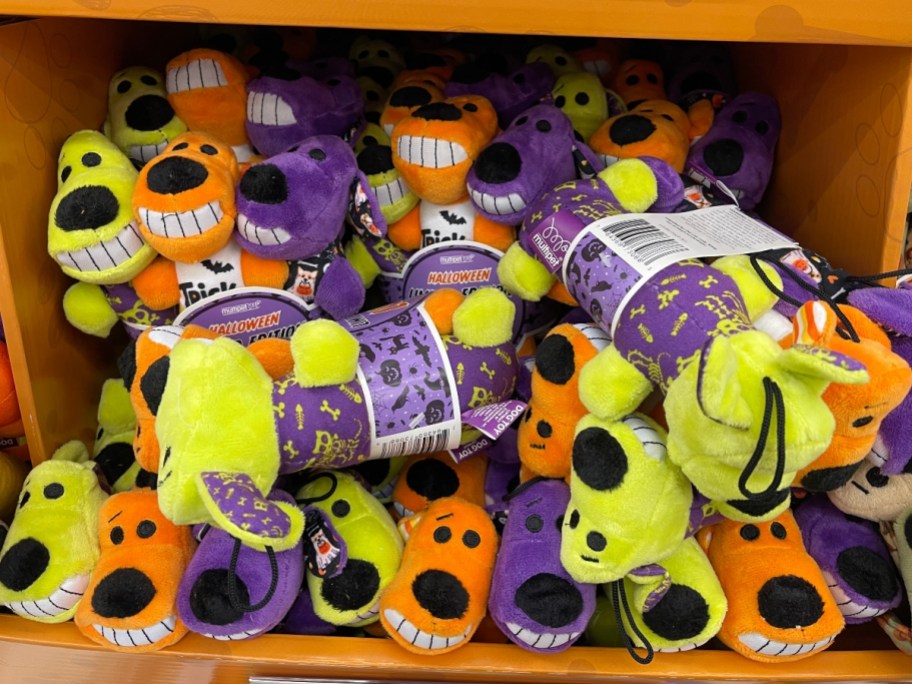 3-packs of plush Halloween dog toys