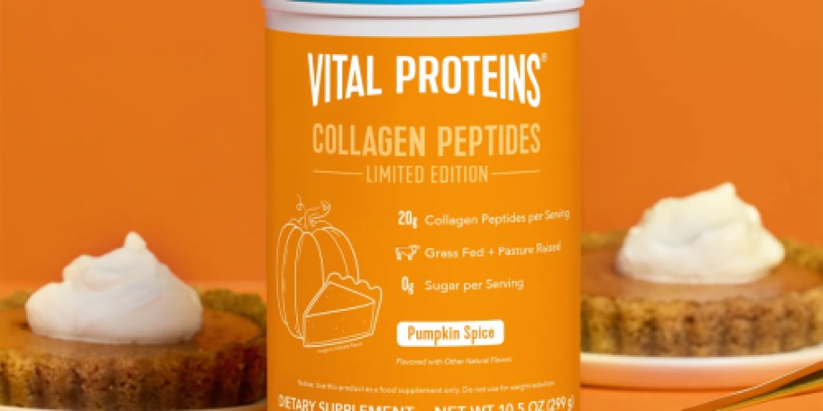 Vital Proteins Pumpkin Spice Collagen Peptides Just $13.50 Shipped for Prime Members (Reg. $27)