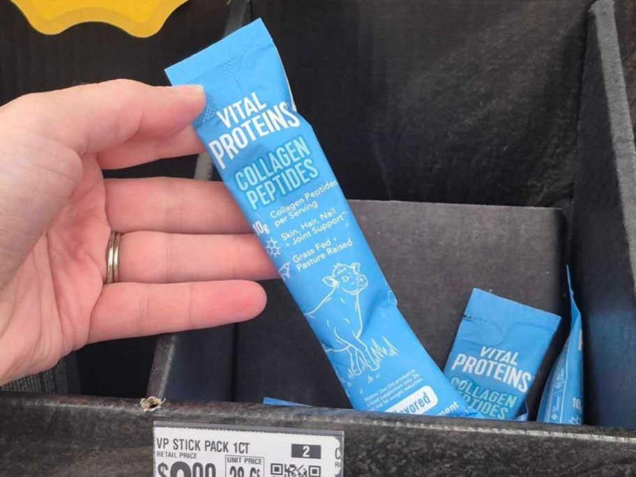 Vital Proteins Collagen Peptides Stick in hand in store