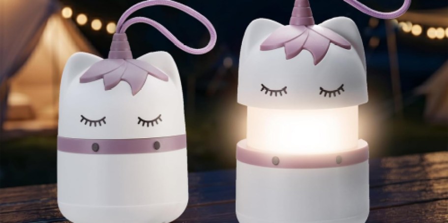 Kids Color-Changing Lantern 2-Pack Only $19.99 on Amazon (Unicorn or Shark Designs)