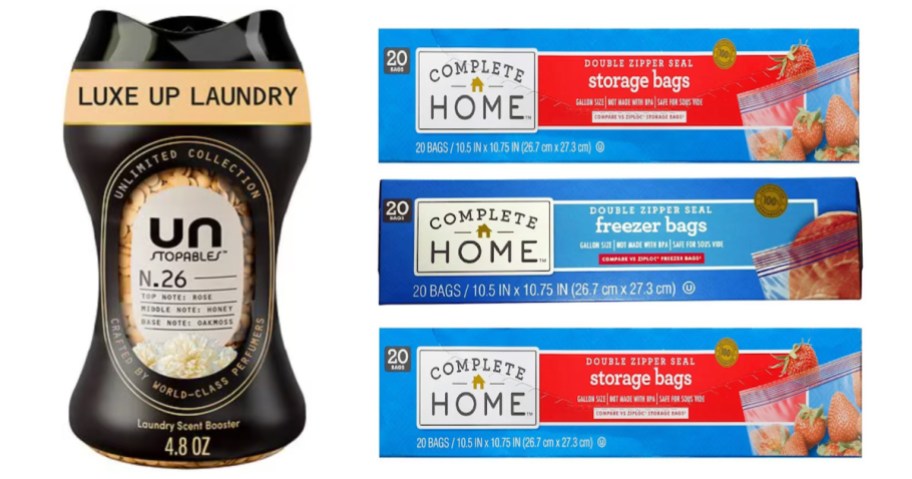 laundry scent beads and food storage bags