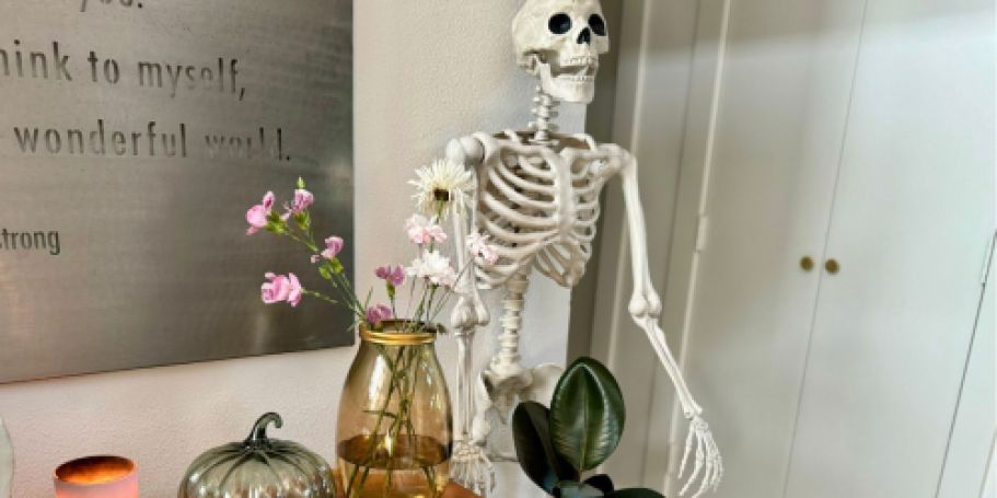 Hanging Posable Skeleton Decoration Under $25 on Walmart.com