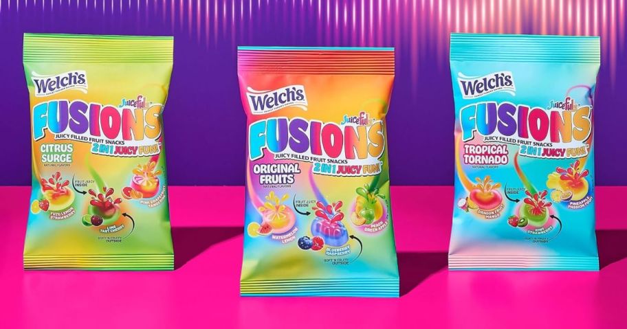 3 Bags of Welch's Juicefuls Fusions Fruit Snacks