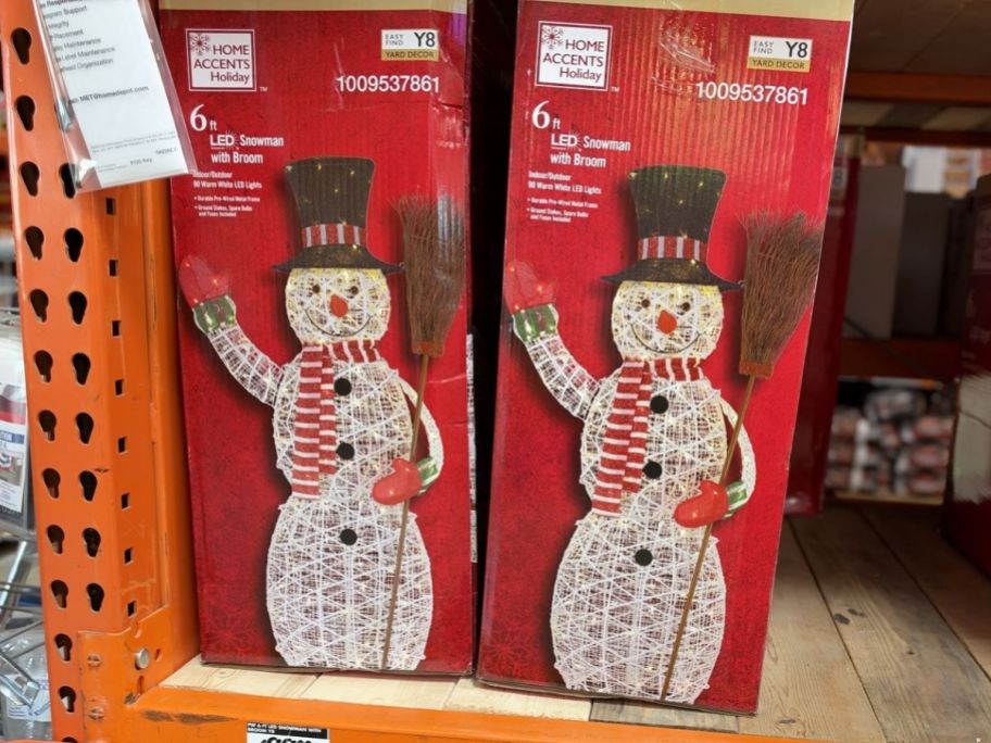 Wicker Snowman on display at the store