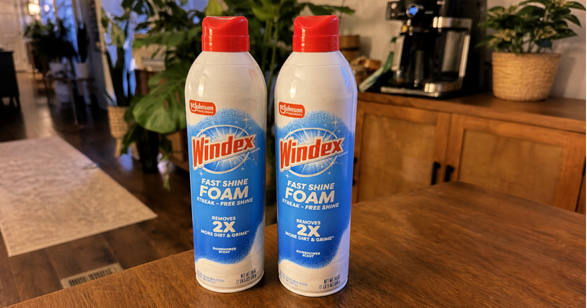 Windex Fast Shine Foam Glass Cleaner 2-Pack Just $3.78 Shipped on Amazon ($1.89 Each)