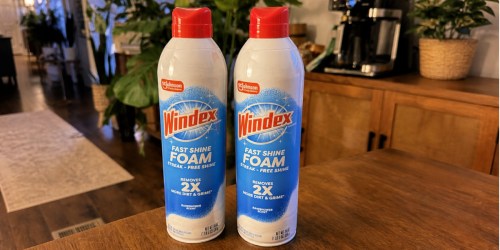 Windex Fast Shine Foam Glass Cleaner 2-Pack Just $3.78 Shipped on Amazon ($1.89 Each)