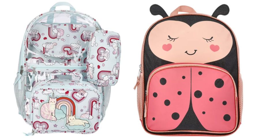 Wonder Nation Kids' Clear 17 Backpack and Wonder Nation Toddlers' 13.5 Backpack