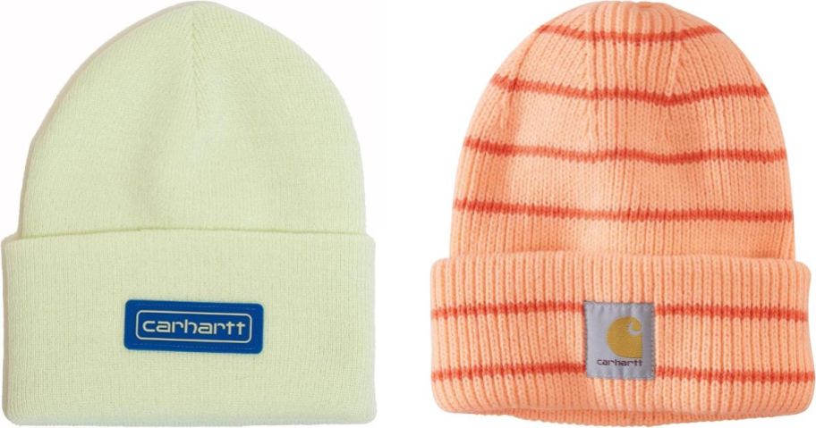 Stock images of two Carhartt Beanies