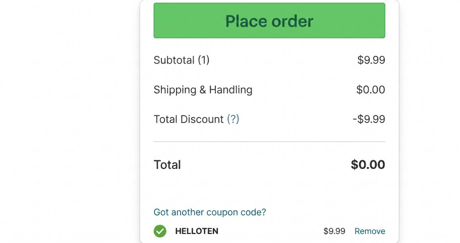 Woot checkout screenshot