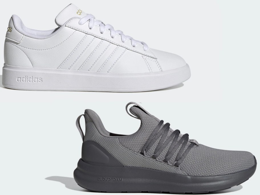 white and black adidas shoes 