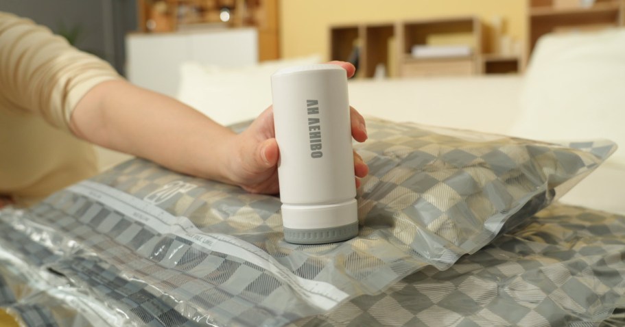 15 Vacuum Bags w/ Pump Just $15.59 Shipped for Prime Members (Reg. $34)